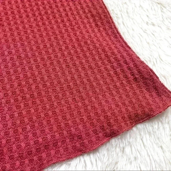 Paper crane Rusty Waffle Knit Ling Sleeve Cropped Blouse Size M - Picture 5 of 13